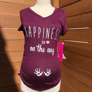 🤰🏻 Burgundy Maternity Tee